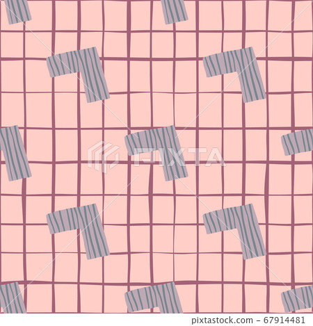 Kids design pattern in scandinavian style. Blue 67914481