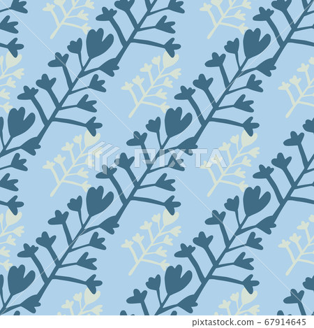 Winter seamless pattern with navy blue elements Winter seamless pattern with navy blue elements 67914645