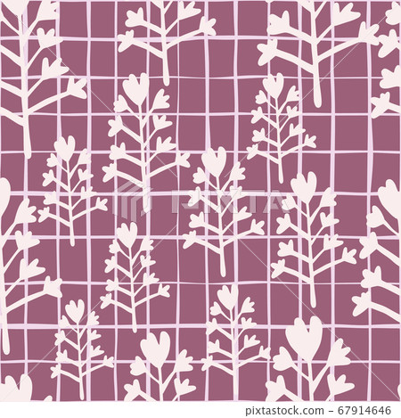 Random seamless botanic pattern with white Random seamless botanic pattern with white 67914646