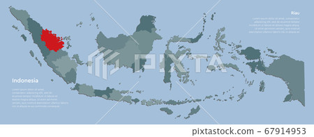 Vector template Indonesia map and province Riau 67914953