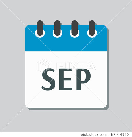 Vector icon day calendar, autumn month September Vector icon day calendar, autumn month September 67914960