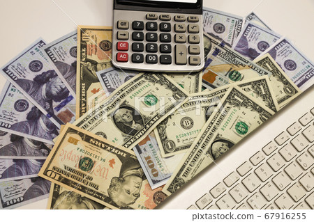 Banknotes scattered on the floor Banknotes scattered on the floor 67916255