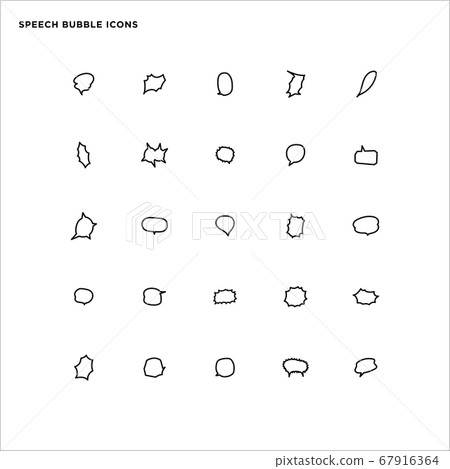25 types of speech bubble icons and vector illustrations 67916364