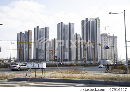 New apartment building construction site New apartment building construction site 67916527