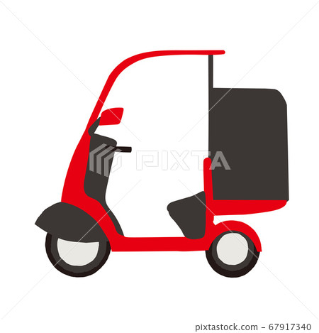 Delivery bike white background illustration Delivery bike white background illustration 67917340