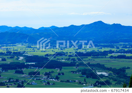 秋田縣鄉村風光7月 67917434