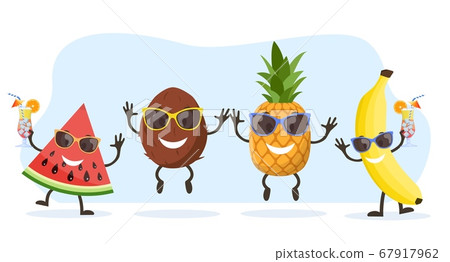 Cute and funny pineapple character 67917962