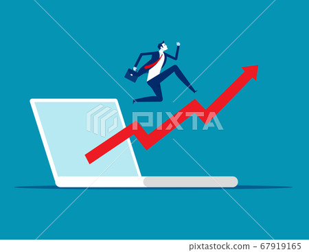 Stock market index up. Business growth and Stock market index up. Business growth and 67919165