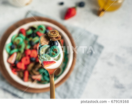 Multi-colored pancake cereal Multi-colored pancake cereal 67919168