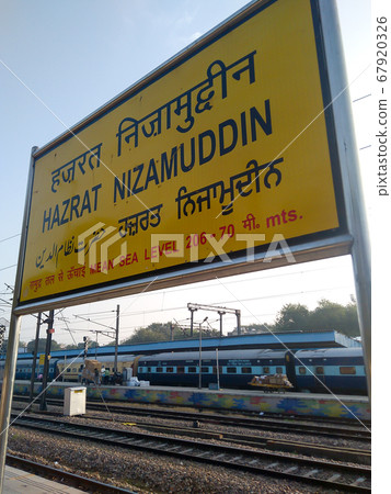 Hazrat Nizamuddin railway station in South Delhi 67920326