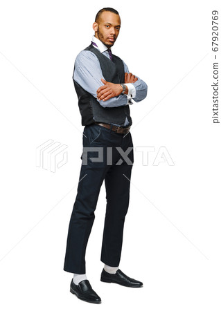 full length studio shot of a african-american businessman Isolated on white background full length studio shot of a african-american businessman Isolated on white background 67920769