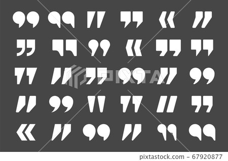 Quotation marks vector collection. Quotes icon. Speech mark symbol. Quotation marks vector collection. Quotes icon. Speech mark symbol. 67920877