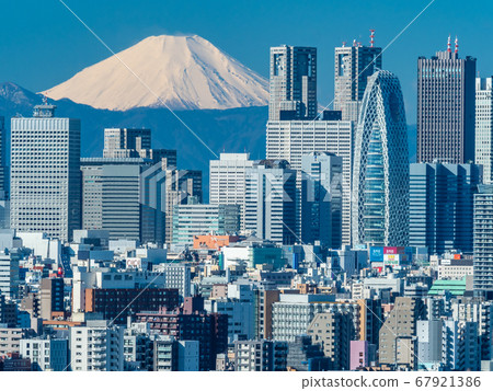 2月東京富士山和新宿摩天大樓 67921386