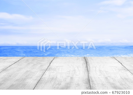 Wooden terrace with ocean view Wooden terrace with ocean view 67923010