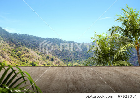 Wooden terrace with mountain view Wooden terrace with mountain view 67923014
