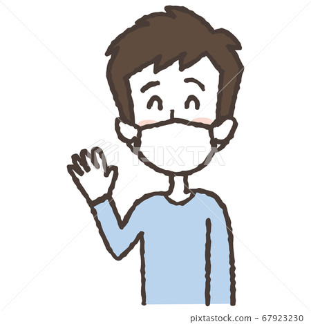 戴著面具的男人微笑著的插圖 67923230