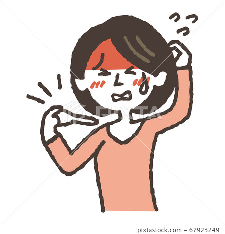 溫度計值高的女人的插圖 67923249