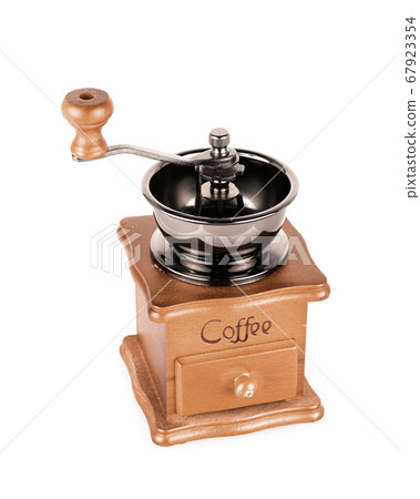 vintage wooden coffee grinder equipment isolated on white background vintage wooden coffee grinder equipment isolated on white background 67923354