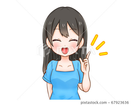 A Woman Explaining With A Smile Stock Illustration