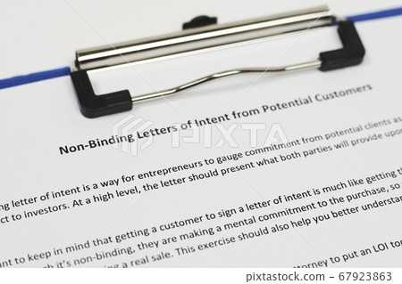 Non-binding letter of Intent from potential customers 67923863