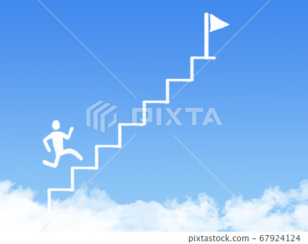 cloud stair, the way to success in blue sky 67924124