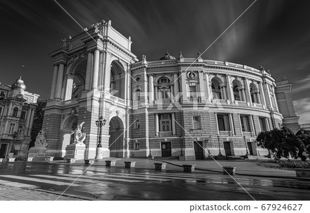Long exposure black and white of Odessa Opera Long exposure black and white of Odessa Opera 67924627