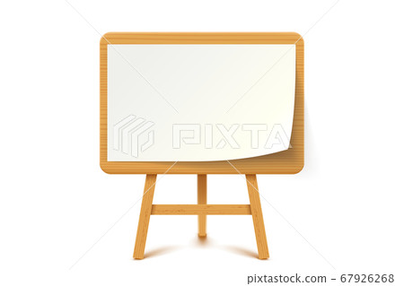 wooden flipchart with paper 67926268