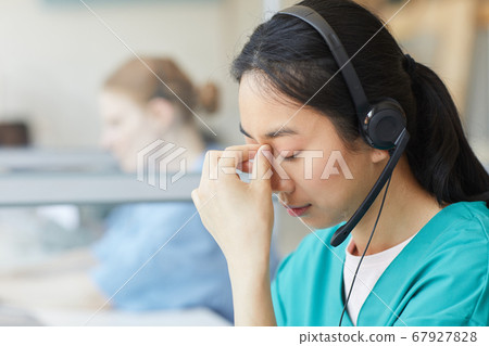 Woman tired of work 67927828