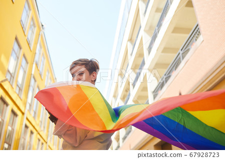Lesbian parade in the city 67928723