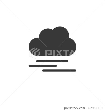 Heavy fog and cloud. Icon. Weather glyph vector - Stock Illustration ...