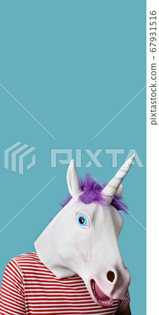 man with a unicorn mask, in stories format man with a unicorn mask, in stories format 67931516
