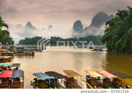 Guilin, Guangxi, China karst mountains. 67931556