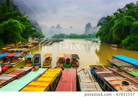 Guilin, Guangxi, China karst mountains. 67931557
