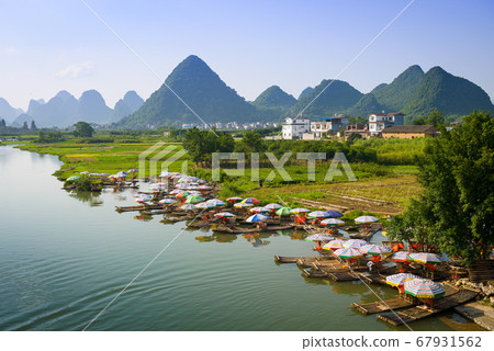 Yangshuo, China on the Li River Yangshuo, China on the Li River 67931562
