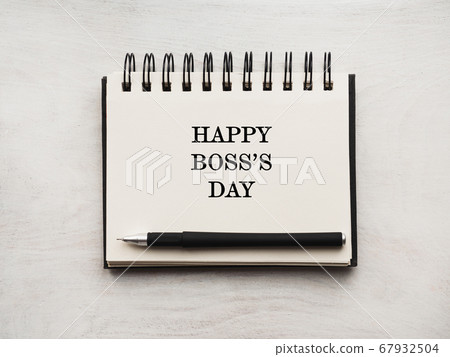 Boss's day. Greeting card. Close-up, view from Boss's day. Greeting card. Close-up, view from 67932504