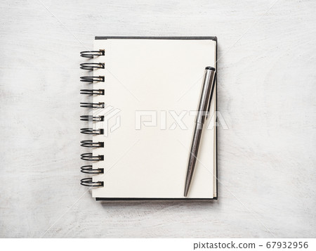 Blank notepad page, pen and glasses. Greeting card Blank notepad page, pen and glasses. Greeting card 67932956