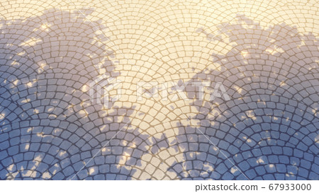 鵝卵石和樹蔭背景樹蔭 67933000