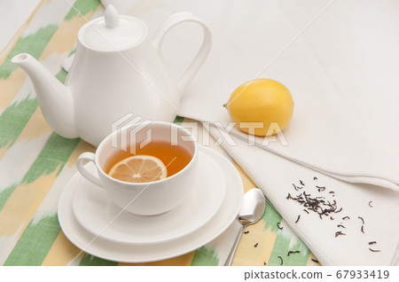 tea saucer cup and napkin 67933419