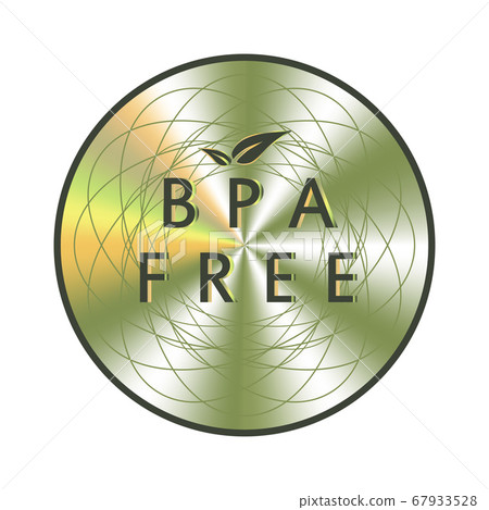 BPA free holographic sticker. Round hologram realistic stamp. Vector element for non toxic plastic product promotion. BPA free icon BPA free holographic sticker. Round hologram realistic stamp. Vector element for non toxic plastic product promotion. BPA free icon 67933528