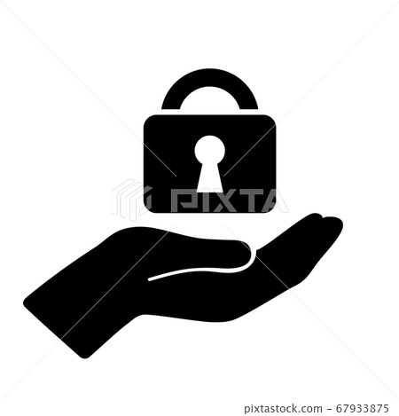 Padlock silhouette illustration icon material Padlock silhouette illustration icon material 67933875