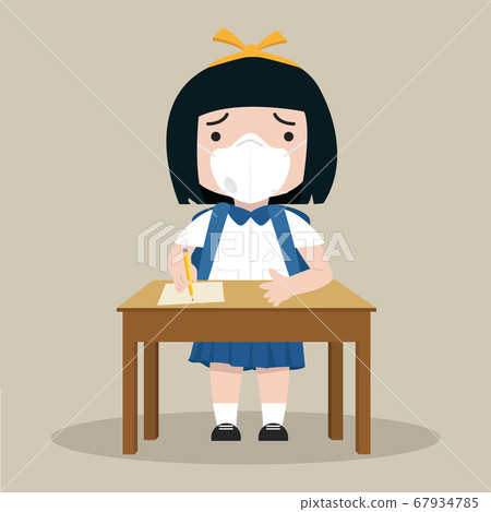 student the girl learning sitting at the desk student the girl learning sitting at the desk 67934785