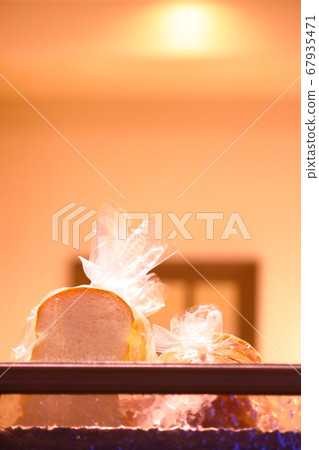 Delicious bread on the shelf Delicious bread on the shelf 67935471