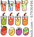 Stock illustration: fruit drink set 67936496