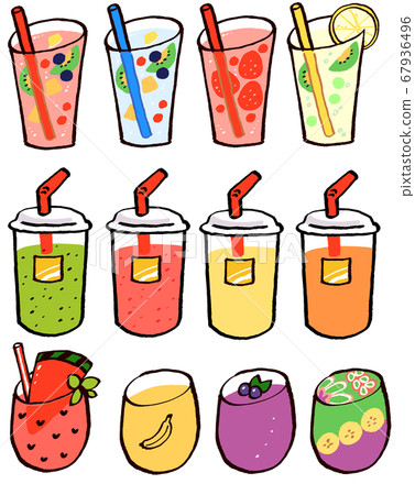 Stock illustration: fruit drink set Stock illustration: fruit drink set 67936496