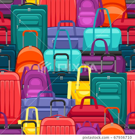 Seamless pattern with travel suitcases and bags. 67936710
