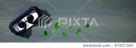 Virtual reality headset with shadow 67937160