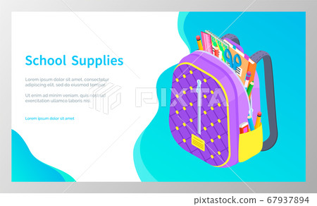 Colored School Backpack Back to School 67937894