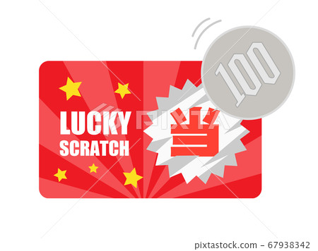 刮刮卡與硬幣的插圖 67938342
