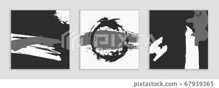 Black and white templates for social networks. Set of abstract vector backgrounds. Hand-drawn spots and waves. Handmade ink illustration. Vector texture for design. Jagged grunge lines. Black and white templates for social networks. Set of abstract vector backgrounds. Hand-drawn spots and waves. Handmade ink illustration. Vector texture for design. Jagged grunge lines. 67939365