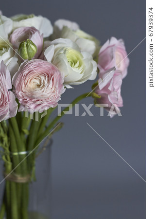 Spring flowers bouquet. Pink and white ranunculus 67939374